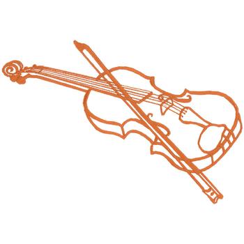 Violin Outline Machine Embroidery Design