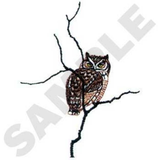 Picture of Pearched Owl Machine Embroidery Design