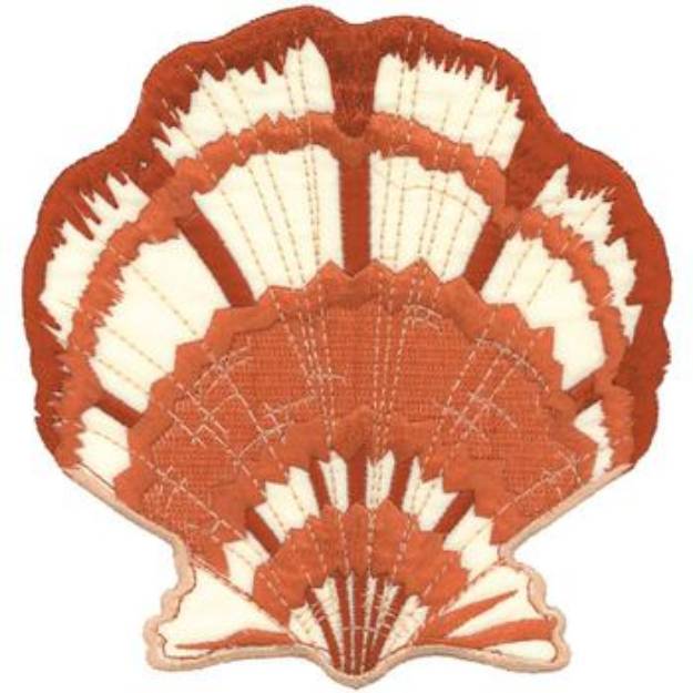 Picture of Scallop Shell Applique Machine Embroidery Design