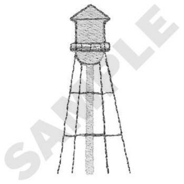 Picture of Water Tower Machine Embroidery Design