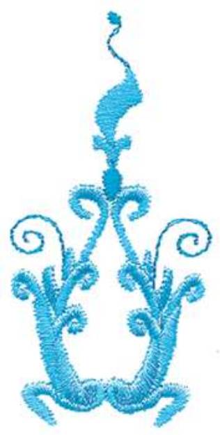 Picture of Blue Scroll Embellishment Machine Embroidery Design