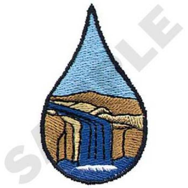 Picture of Water Drop Scene Machine Embroidery Design