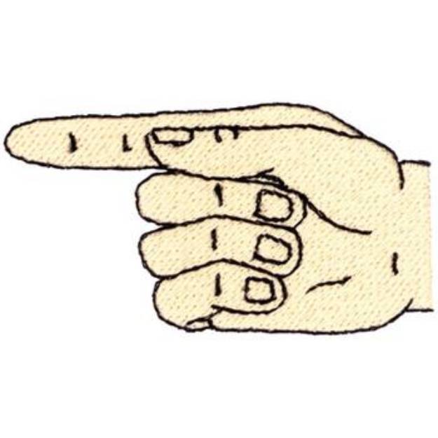 Picture of Letter G Sign Language Machine Embroidery Design