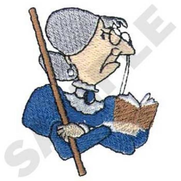 Picture of Female Teacher Machine Embroidery Design