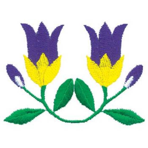 Picture of Floral Scroll Machine Embroidery Design