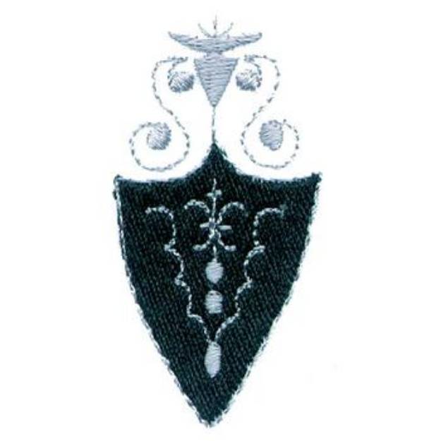 Picture of Embellished Shield Machine Embroidery Design