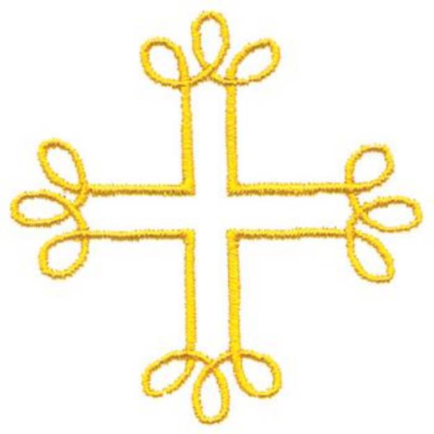 Picture of Scroll Cross Machine Embroidery Design