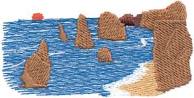 Picture of Coastal Scene Machine Embroidery Design