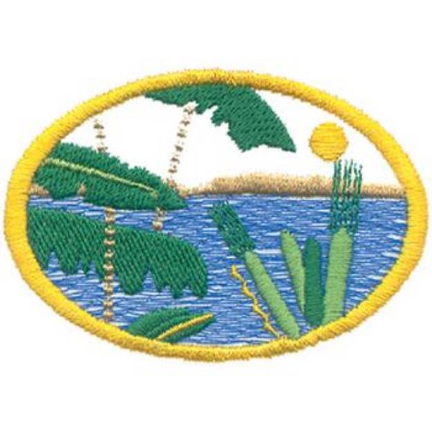 Picture of Tropic Scene Machine Embroidery Design