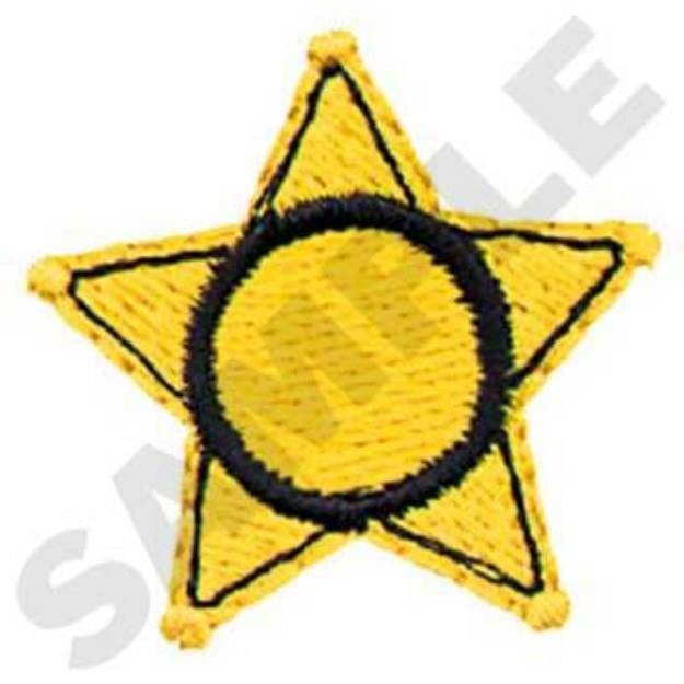 Picture of Sheriffs Star Machine Embroidery Design