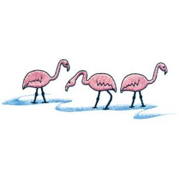 Picture of Flamingos Machine Embroidery Design