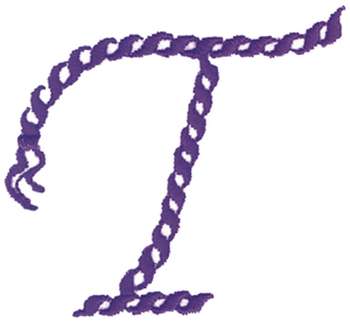T Rope Alphabet Machine Embroidery Design