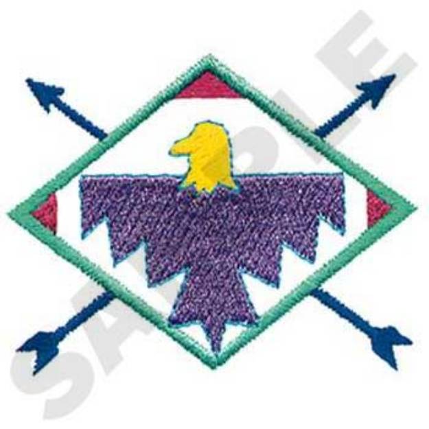 Picture of Eagle With Arrows Machine Embroidery Design