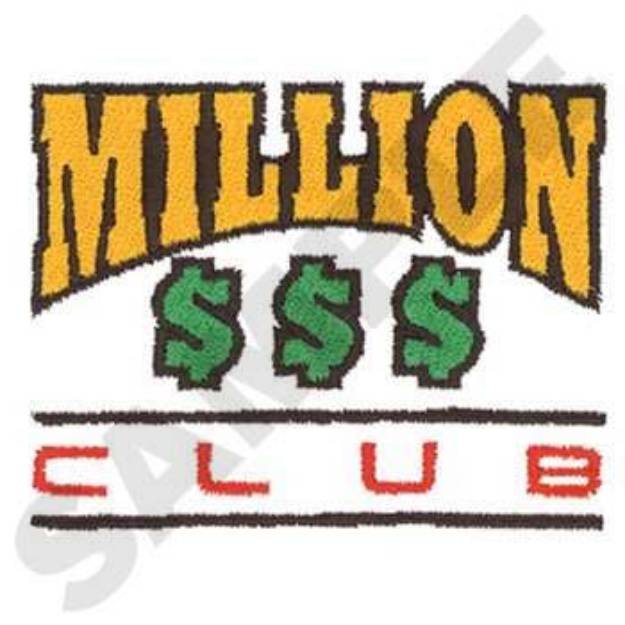 Picture of Million Dollar Club Machine Embroidery Design