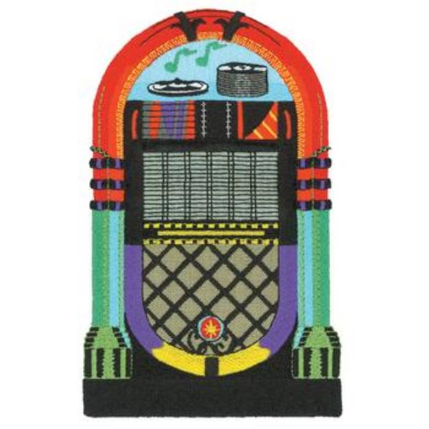 Picture of Jukebox Applique Machine Embroidery Design