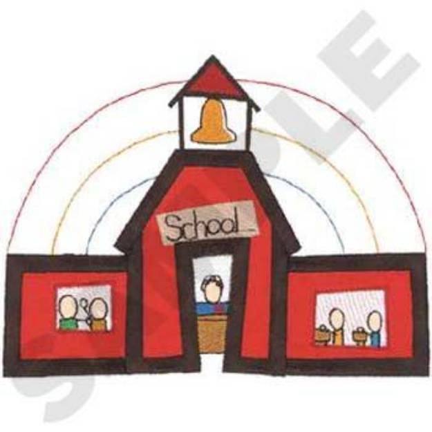 Picture of Schoolhouse Applique Machine Embroidery Design