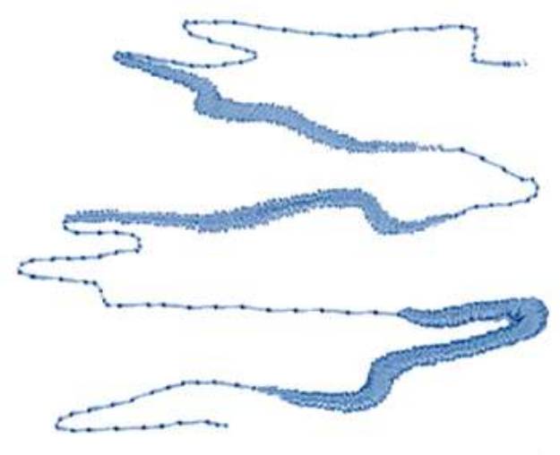 Picture of Wave Outline Machine Embroidery Design