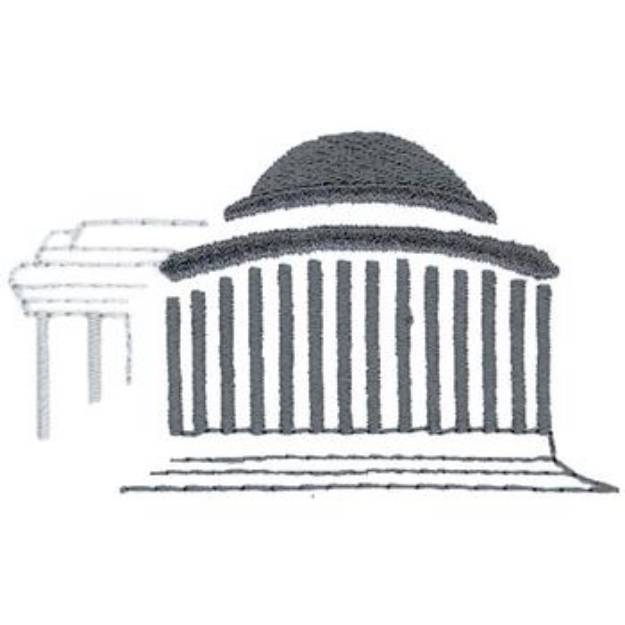 Picture of Jefferson Memorial Machine Embroidery Design