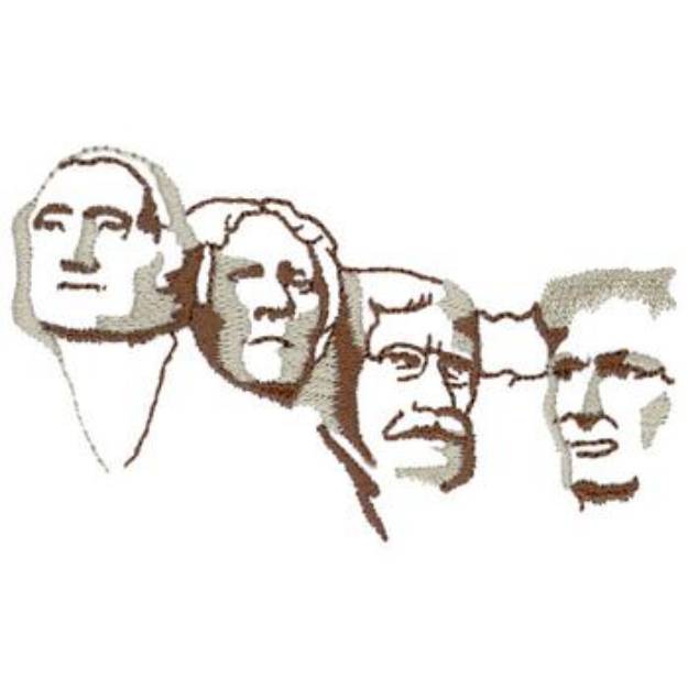 Picture of Mount Rushmore Machine Embroidery Design