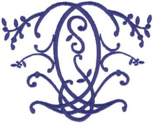 Picture of Blue Swirl Design Machine Embroidery Design