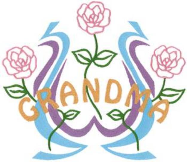 Picture of Grandma Scroll Machine Embroidery Design