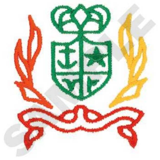 Picture of Nautical Crest Machine Embroidery Design