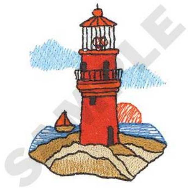 Picture of Lighthouse Machine Embroidery Design