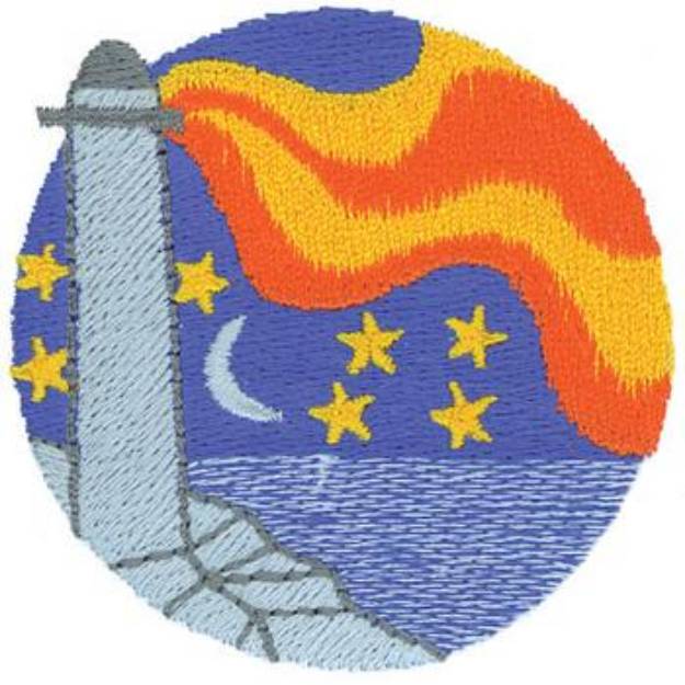 Picture of Lighthouse Scene Machine Embroidery Design