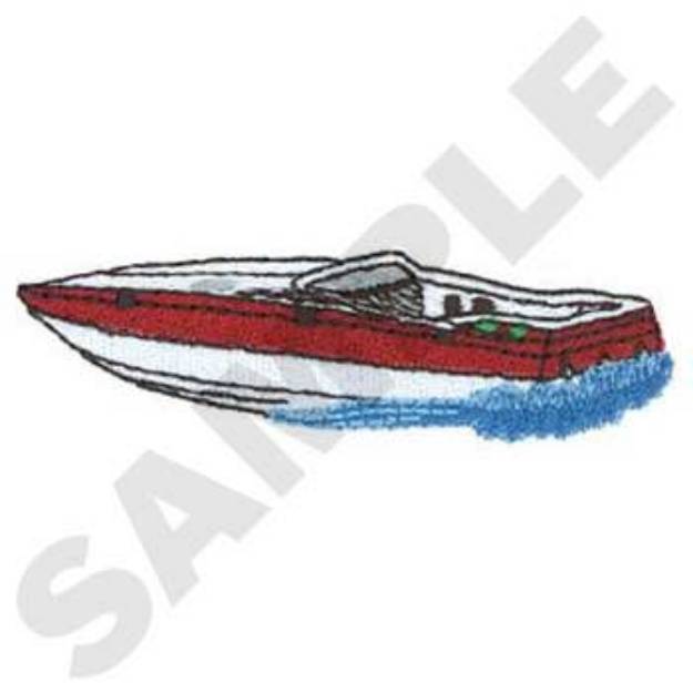 Picture of Cigarette Boat Machine Embroidery Design