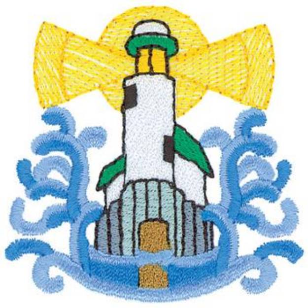 Picture of Lighthouse Crest Machine Embroidery Design