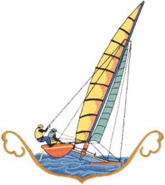 Picture of Catamaran Machine Embroidery Design