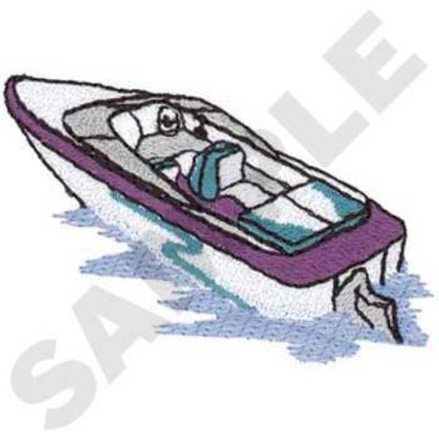 Picture of Closed Bow Boat Machine Embroidery Design