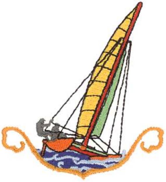 Picture of Catamaran Machine Embroidery Design