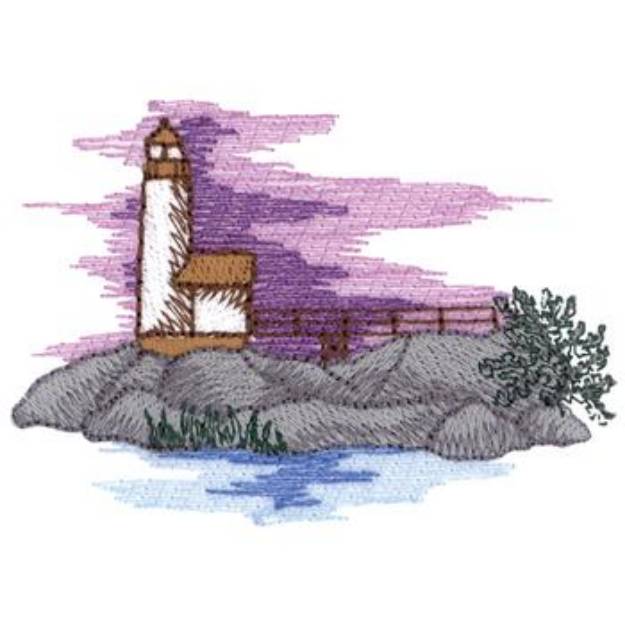 Picture of Lighthouse Scene Machine Embroidery Design