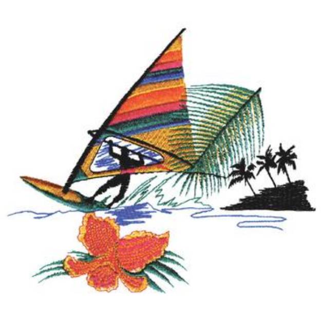 Picture of Windsurfer Machine Embroidery Design