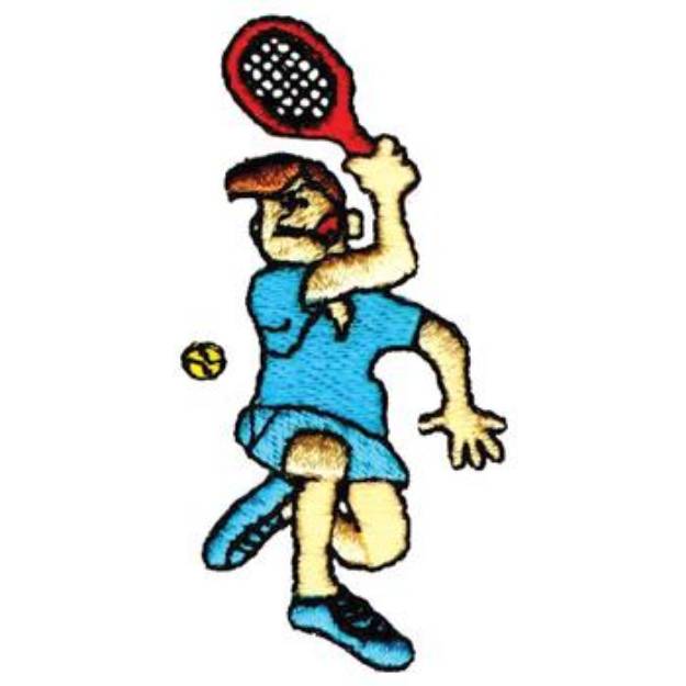 Picture of Tennis Player Machine Embroidery Design