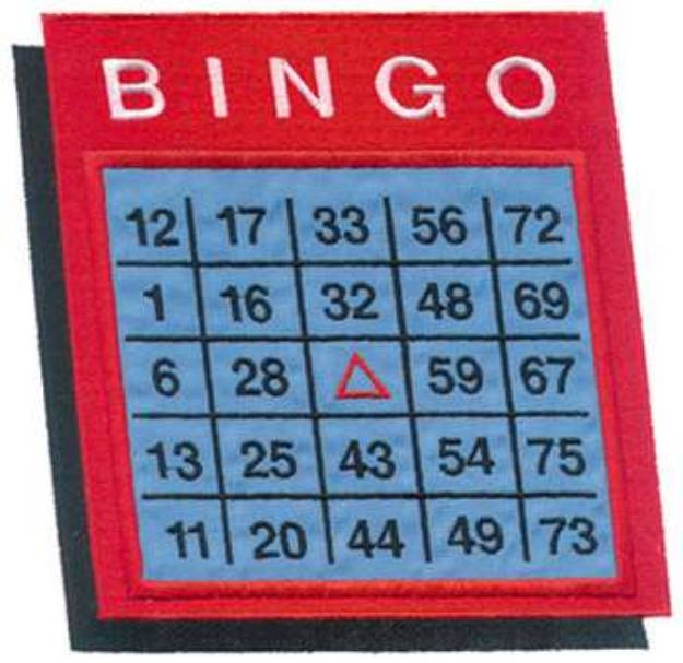 Picture of Bingo Card Applique Machine Embroidery Design