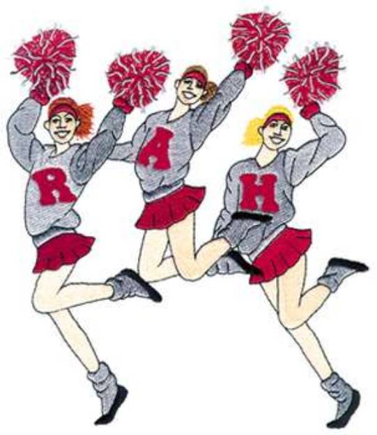 Picture of Cheerleaders Machine Embroidery Design