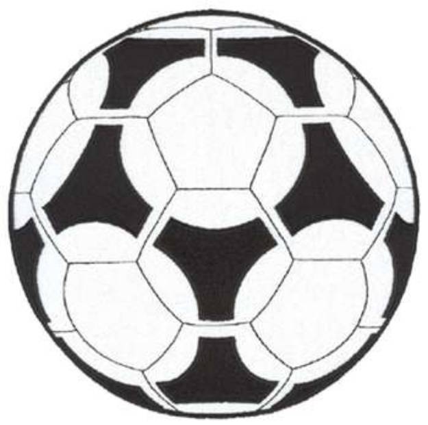 Picture of Soccer Ball Machine Embroidery Design