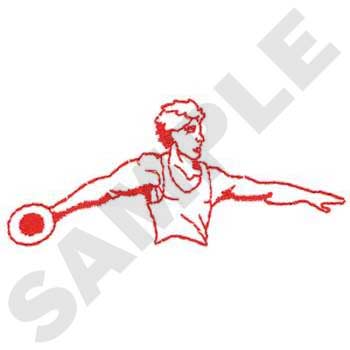 Discus Outline Machine Embroidery Design