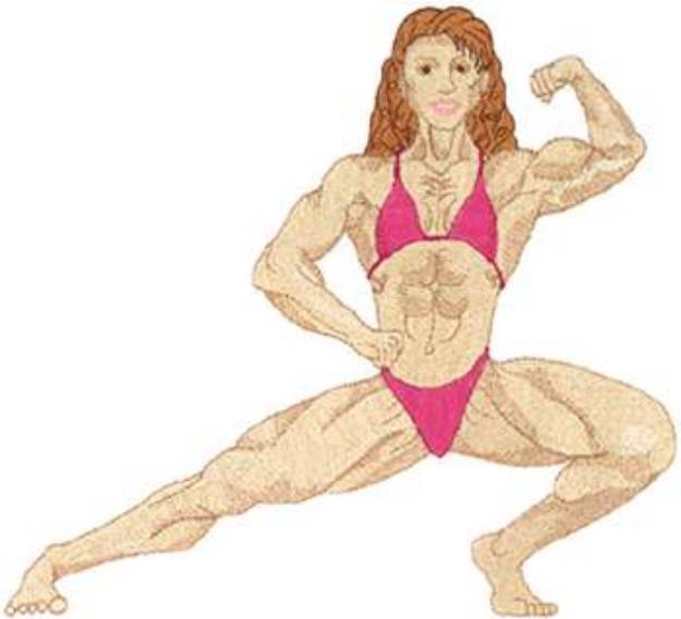 Picture of Female Body Builder Machine Embroidery Design