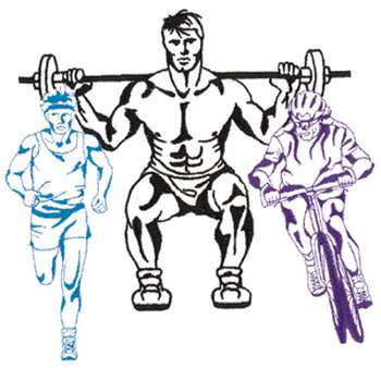 Mens Fitness Outline Machine Embroidery Design