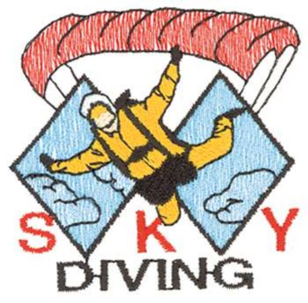 Picture of Skydiving Machine Embroidery Design