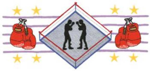 Picture of Boxing Logo Machine Embroidery Design