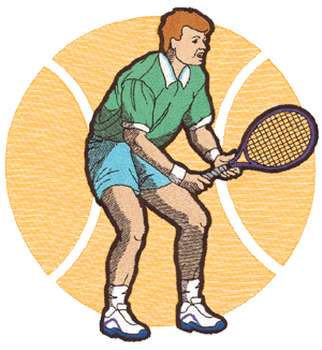 Mens Tennis Machine Embroidery Design