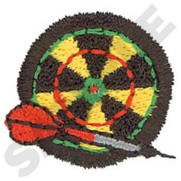 Picture of 1 Inch Dart Board Machine Embroidery Design