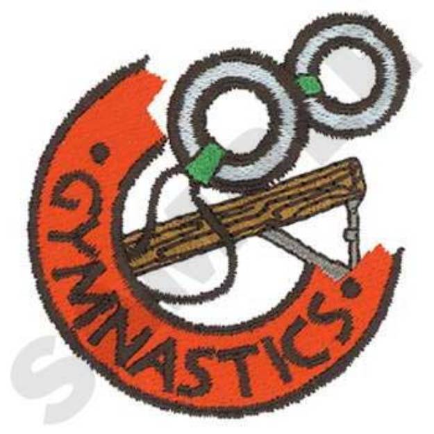 Picture of Gymnastics Logo Machine Embroidery Design