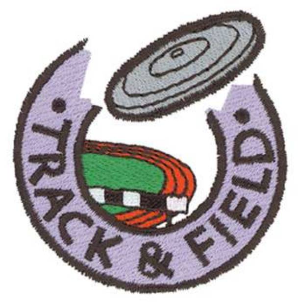 Picture of Track And Field Logo Machine Embroidery Design