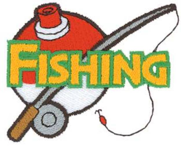 Picture of Fishing Logo Machine Embroidery Design