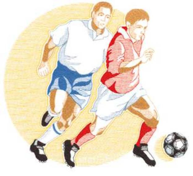 Picture of Soccer Players Machine Embroidery Design